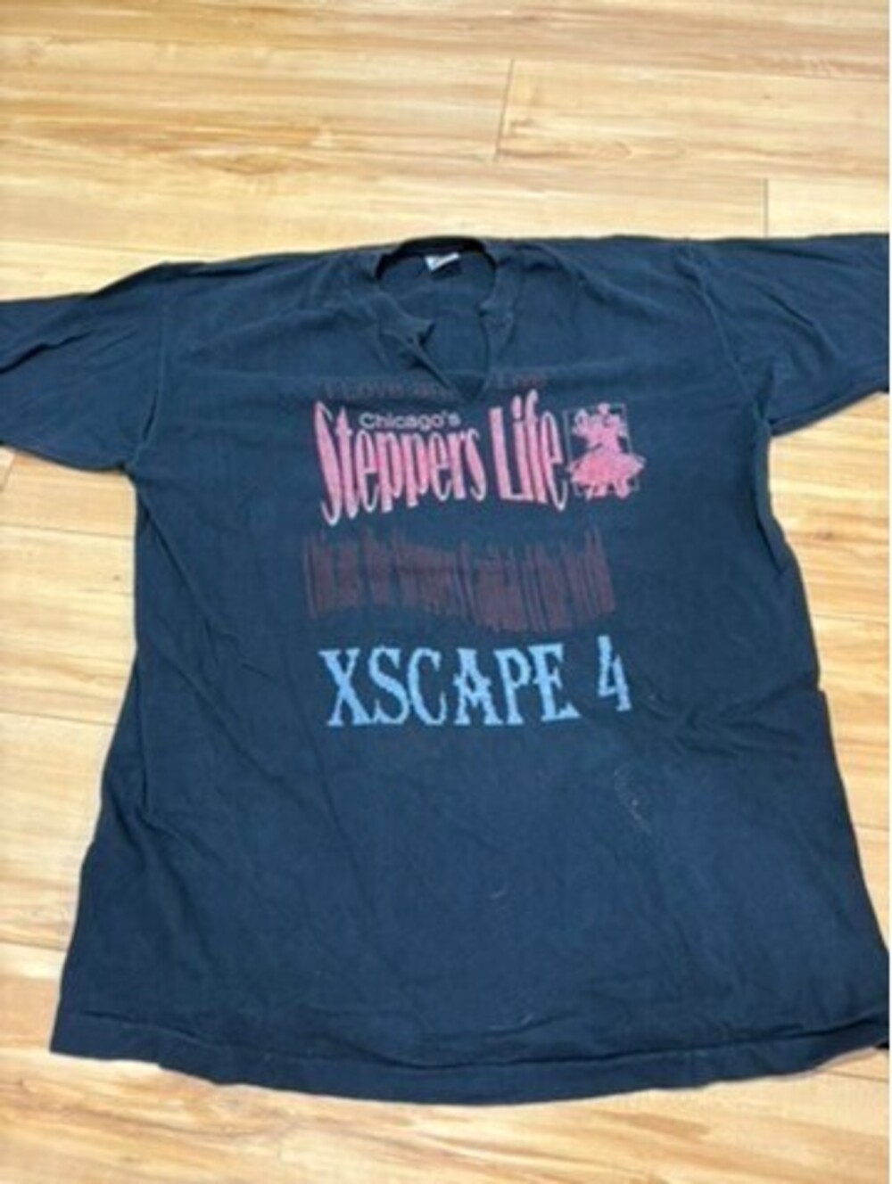 Vintage 90s Chicago Steppers Life Xscape 4 Graphic T-Shirt Black XL